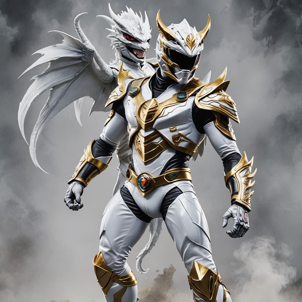 White Dragon Power Ranger Heroic Pose
