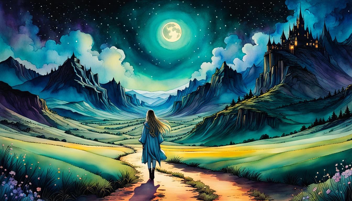 Billie Eilish in Magic Valley: Watercolor Art