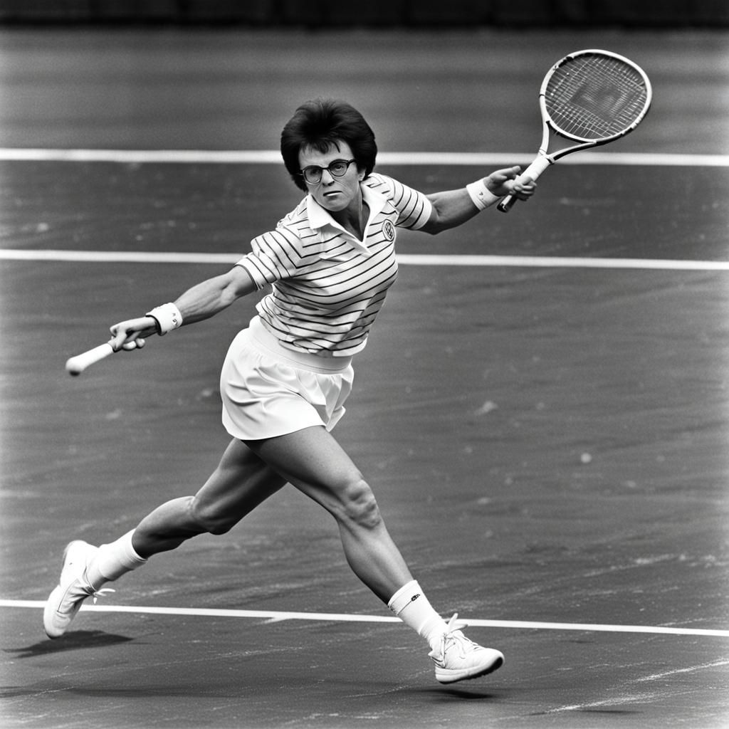 Billie Jean King: Detailed Matte Painting
