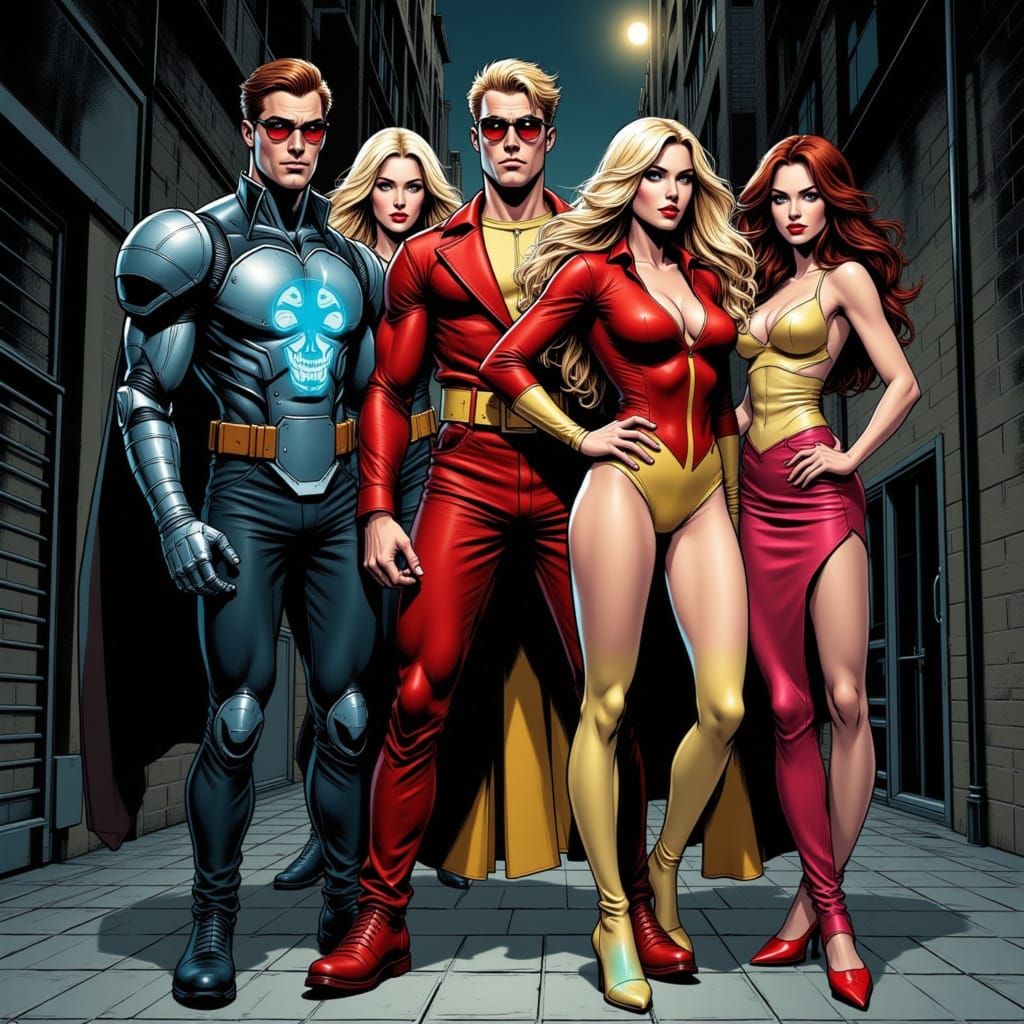 Doom Patrol United in Darkly Futuristic Comic Art