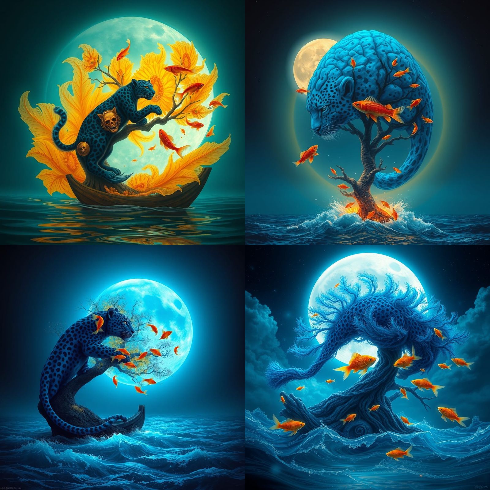 Blue Jaguar Shaman in Woken City of Fire