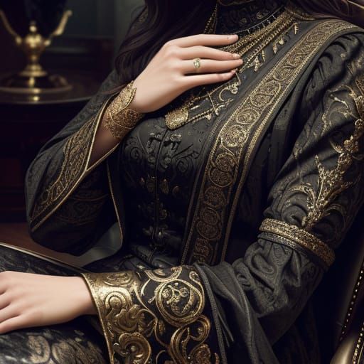 Luxurious Jewelry on Velvet with Golden Accents