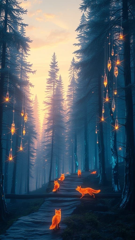 Crystal Forest Twilight Dreamscape