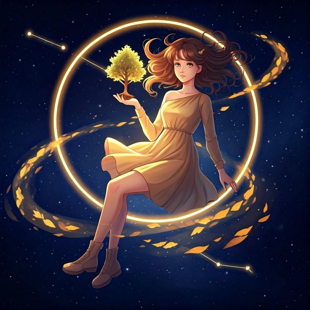 Cosmic Maiden Amidst Virgo Constellation