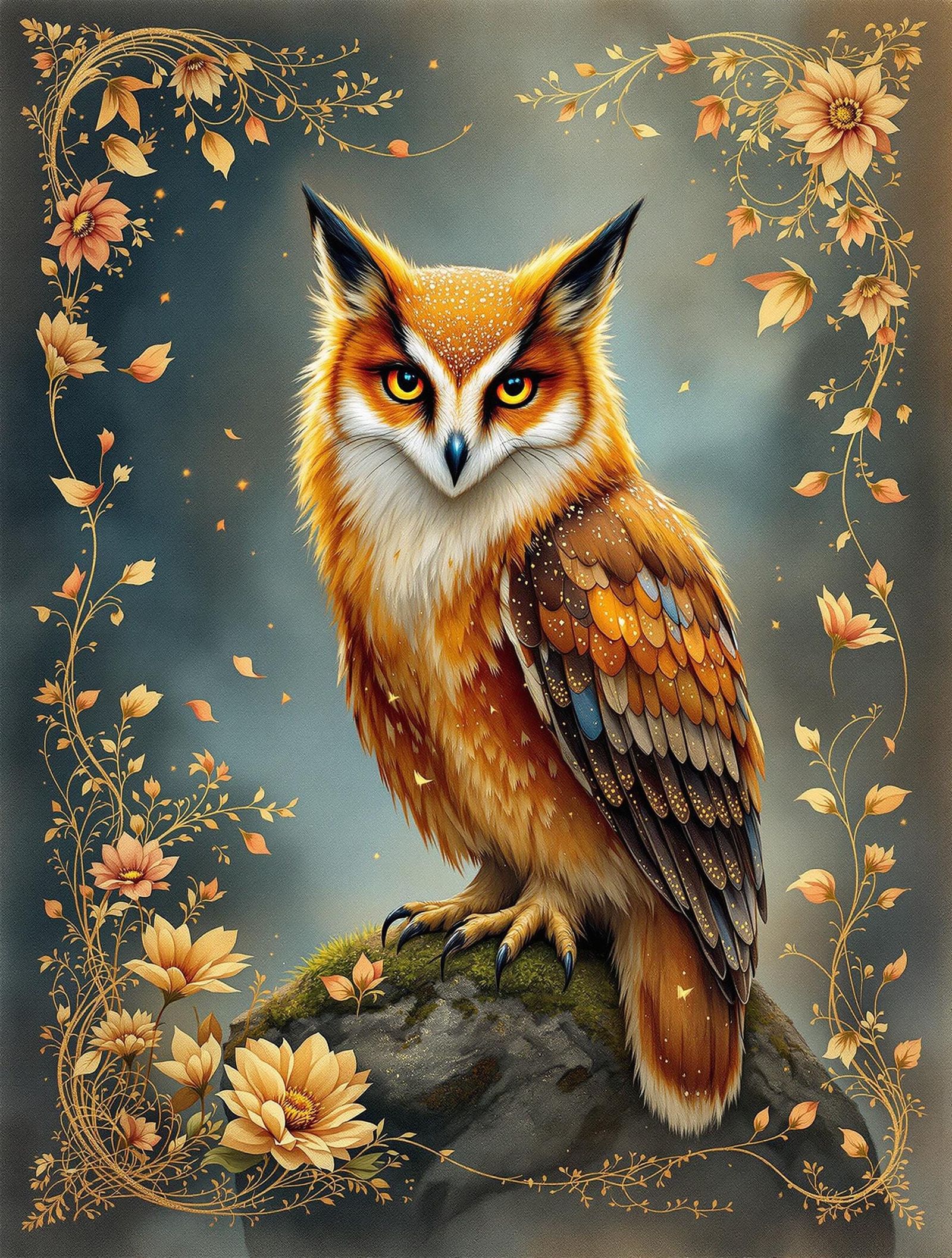 Whispering Woodland Wisdom in Enchanting Art Nouveau Style