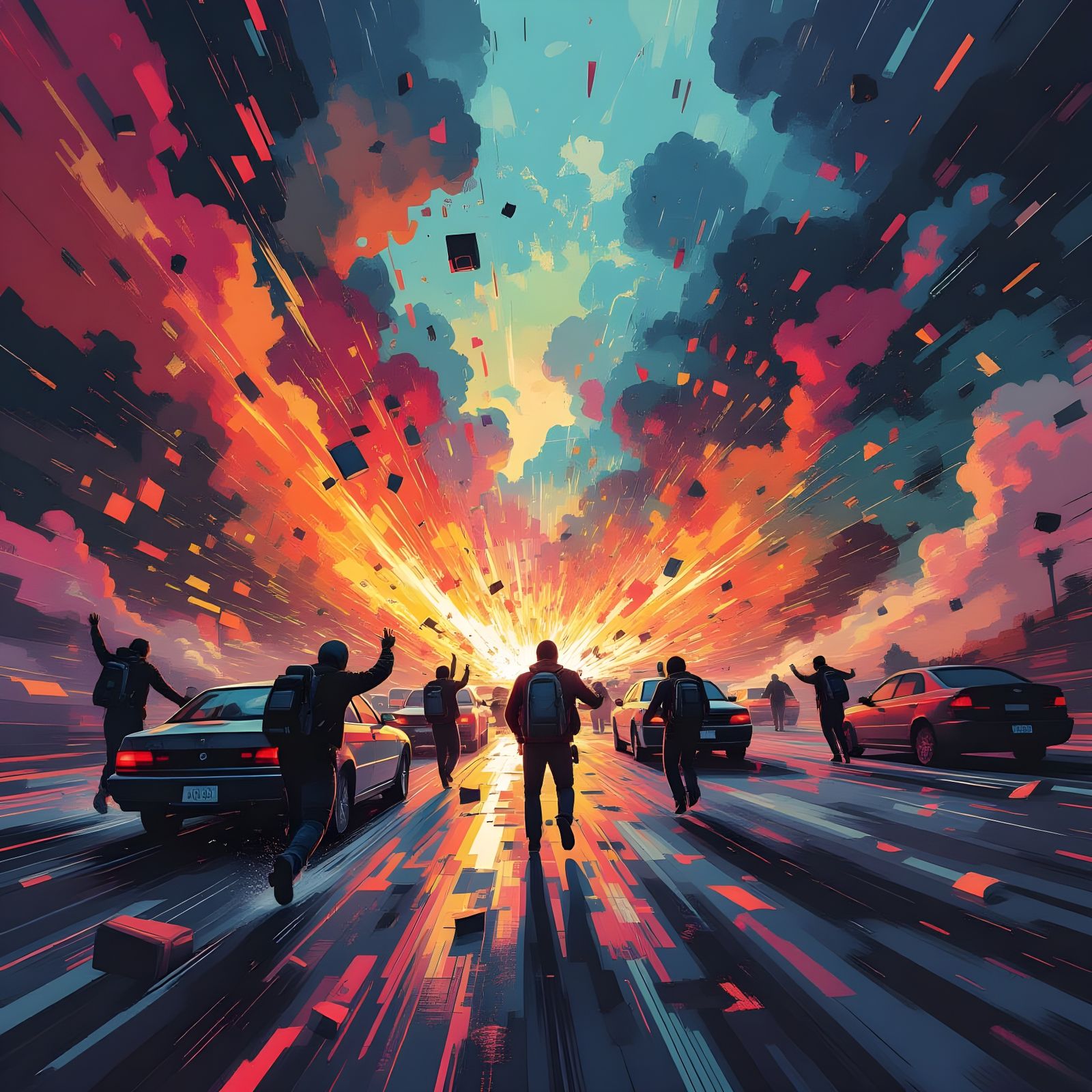 Abstract Depiction of Madness and Mental Disarray