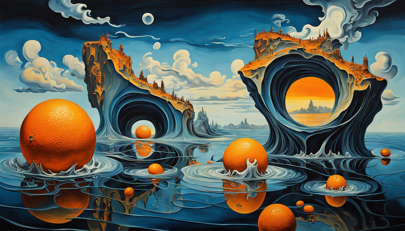 Surreal Seascape with Mythical Creature in Dali Style