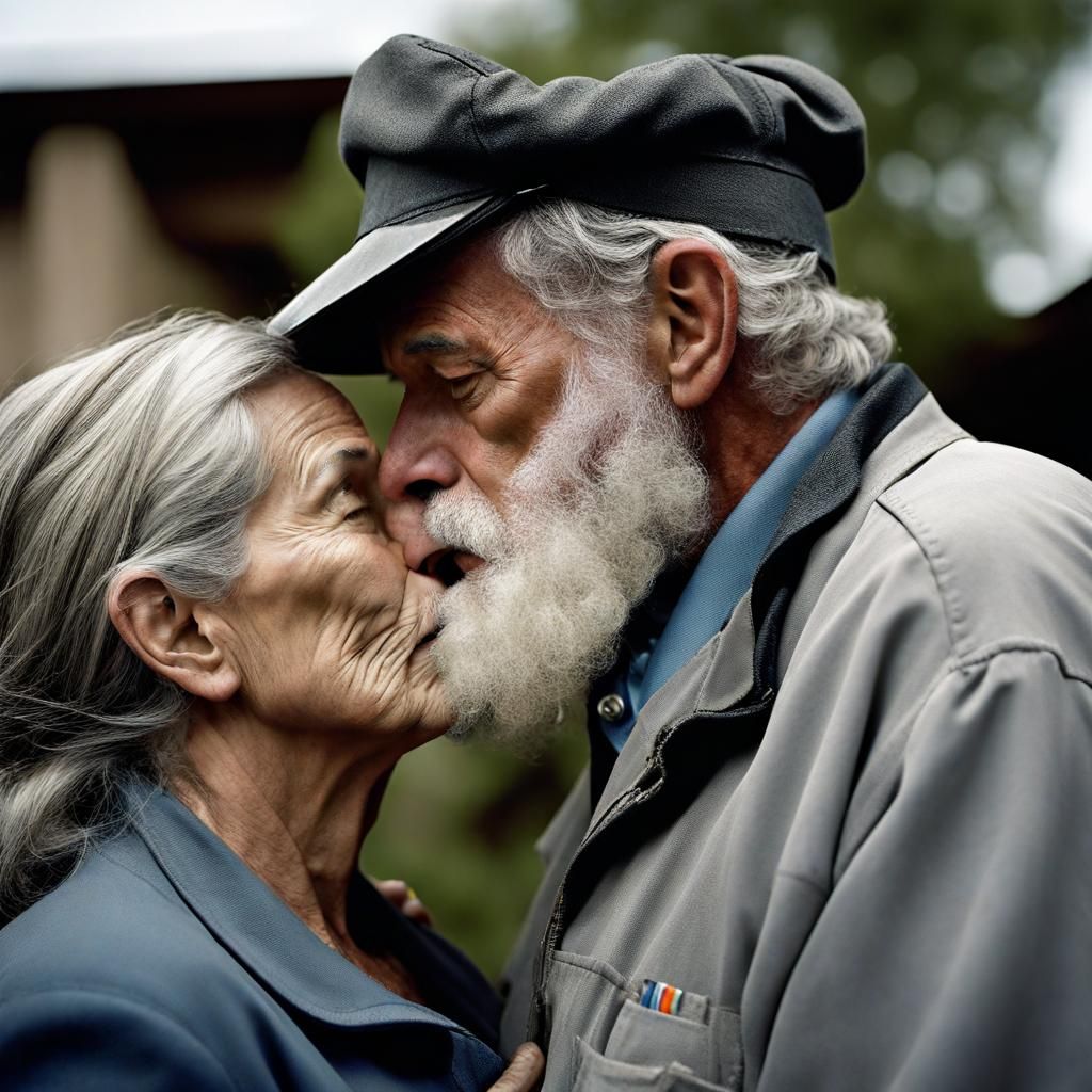 Heartwarming Portrait of Retired Miner Couple