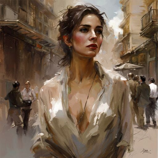 Argentinian Beauty in Buenos Aires, in Royo Style