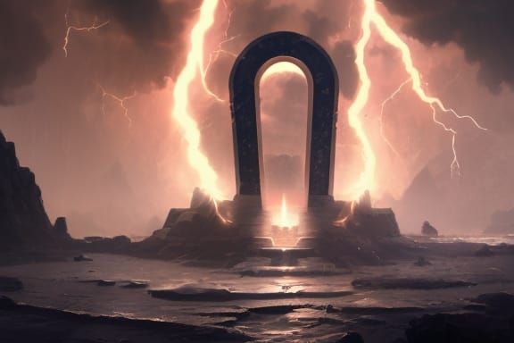 Obsidian Monolith Opens Gate to Another World