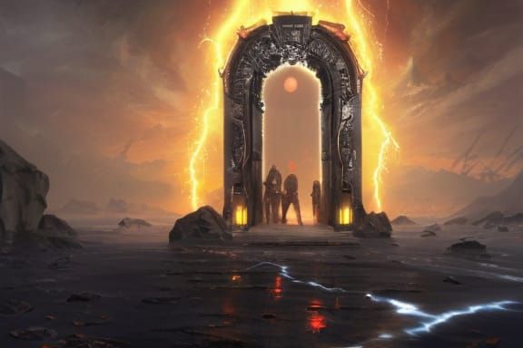 Obsidian Monolith Opens Gate to Another World