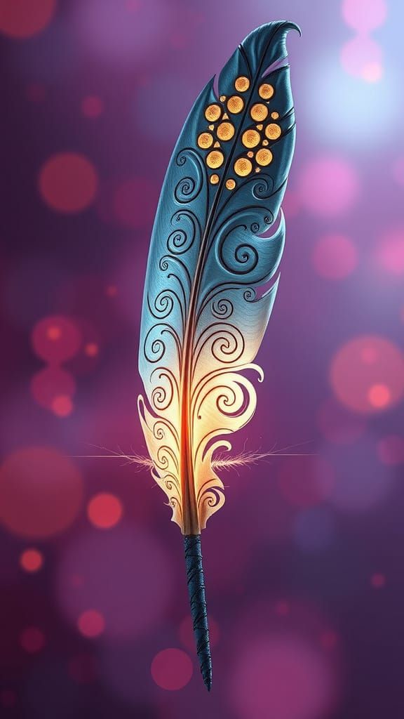 Majestic Quill in Detailed Matte Painting Style