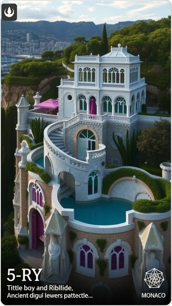 Ethereal Cliffside Chateau in Whimsical Elven Style