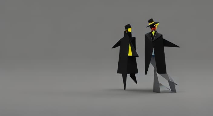 21st Century Lovers Entwined in Abstraction