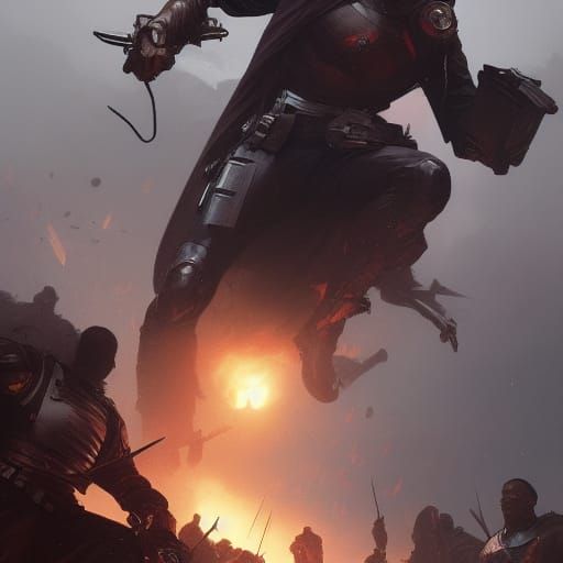 Dark Fantasy Civil War Concept Art in 8k