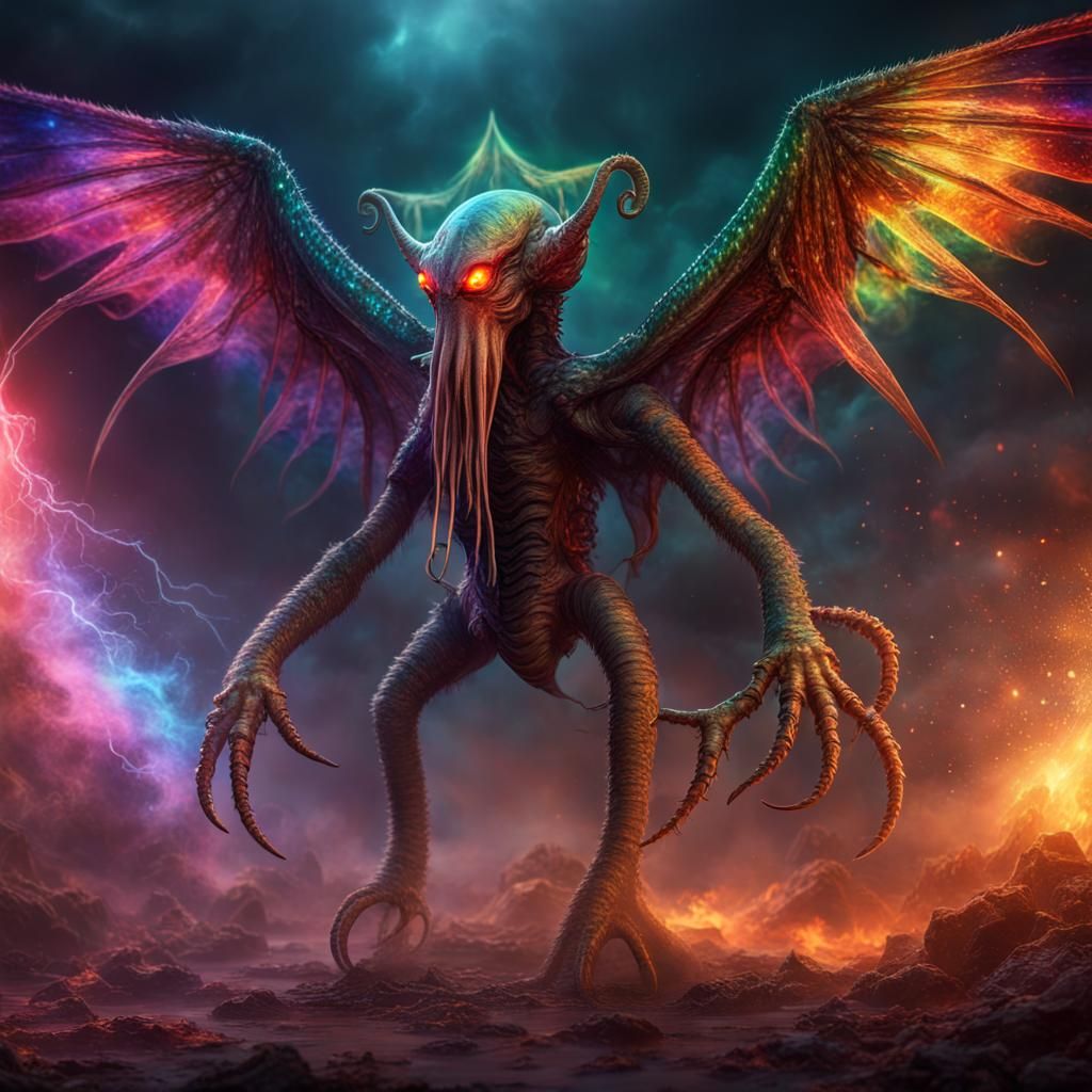 Cthulhu Scorpion Fusion with Demon Wings