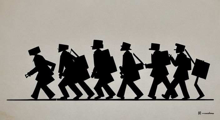 Radical Movement Artwork in Geometric Style