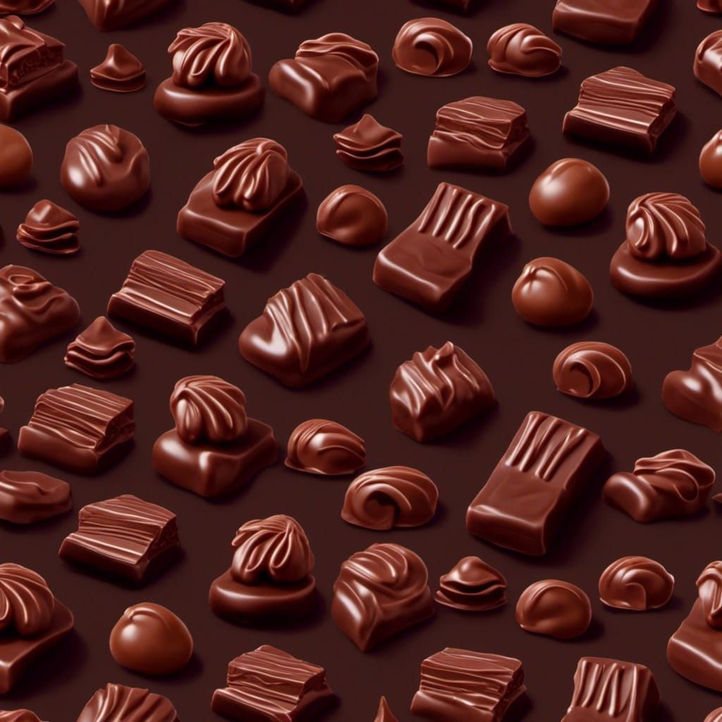 Liquid Chocolate Flowing in Hyperreal Style