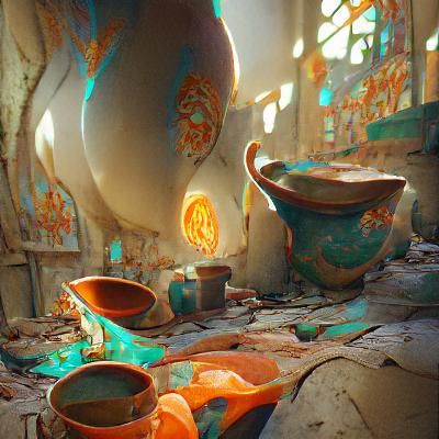 Intricate Pottery Concept Art in Unreal Engine 5