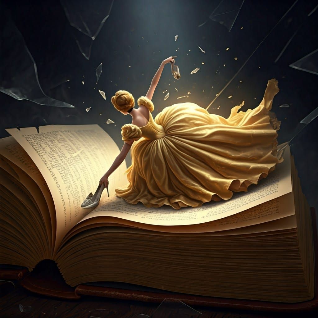 Cinderella's Shattered Redemption: A Digital Matte Painting