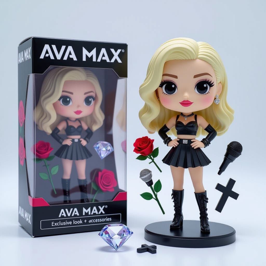 Ava Max Hyper-Realistic 3D Figurine in Blister Pack