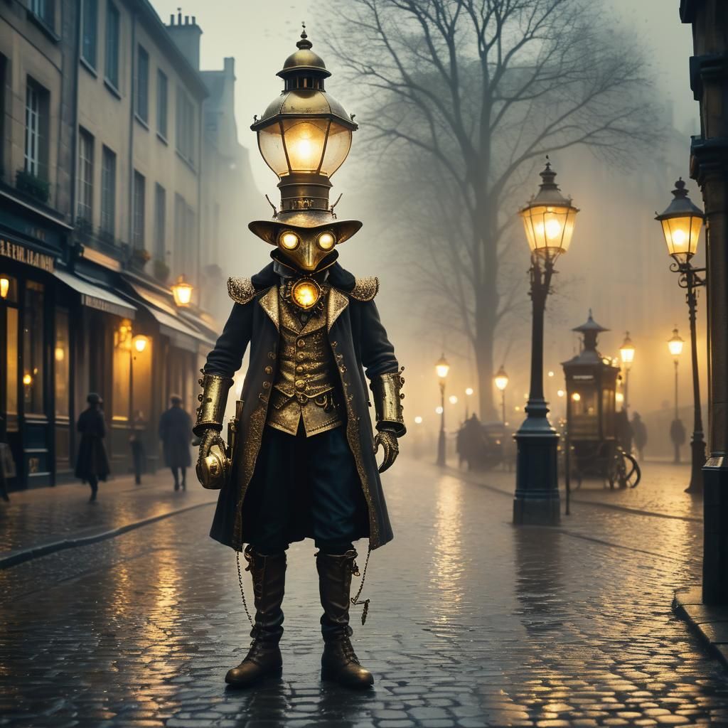 Extraterrestrial in Steampunk 1900s Paris Photography