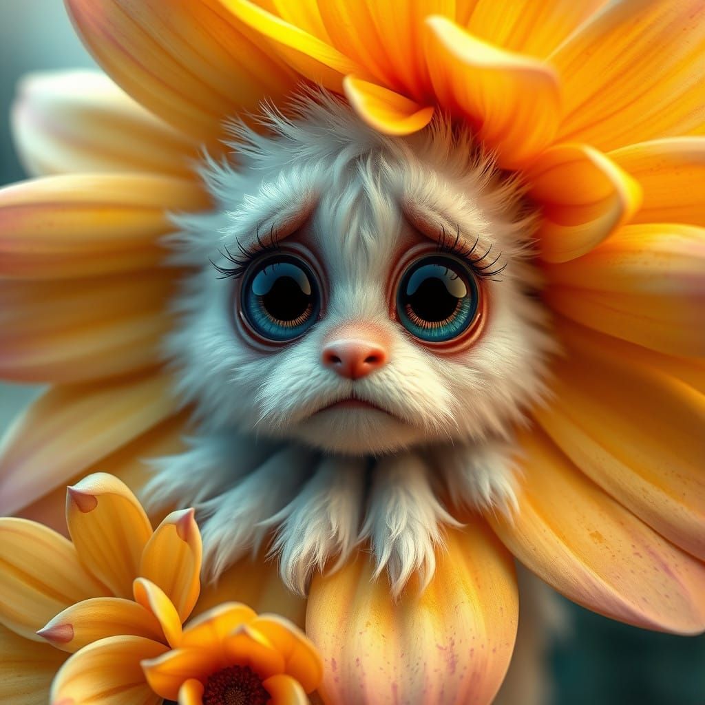 Whimsical Tears of a Fanciful Flower Creature