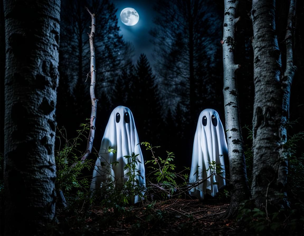 Ghosts Hide in Moonlit Woods: Award-Winning Photo