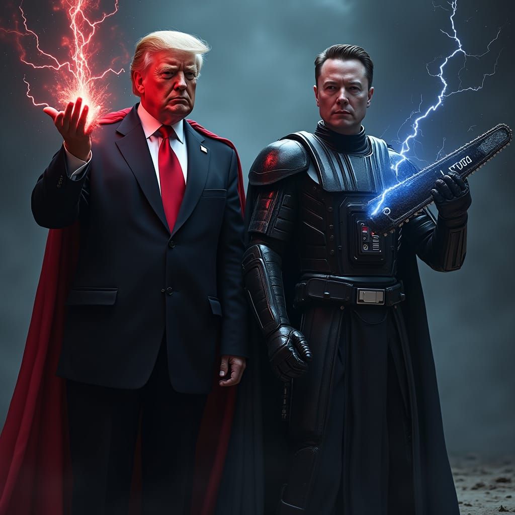 Dark Sith Lords Confront the Galaxy in Cyberpunk Style