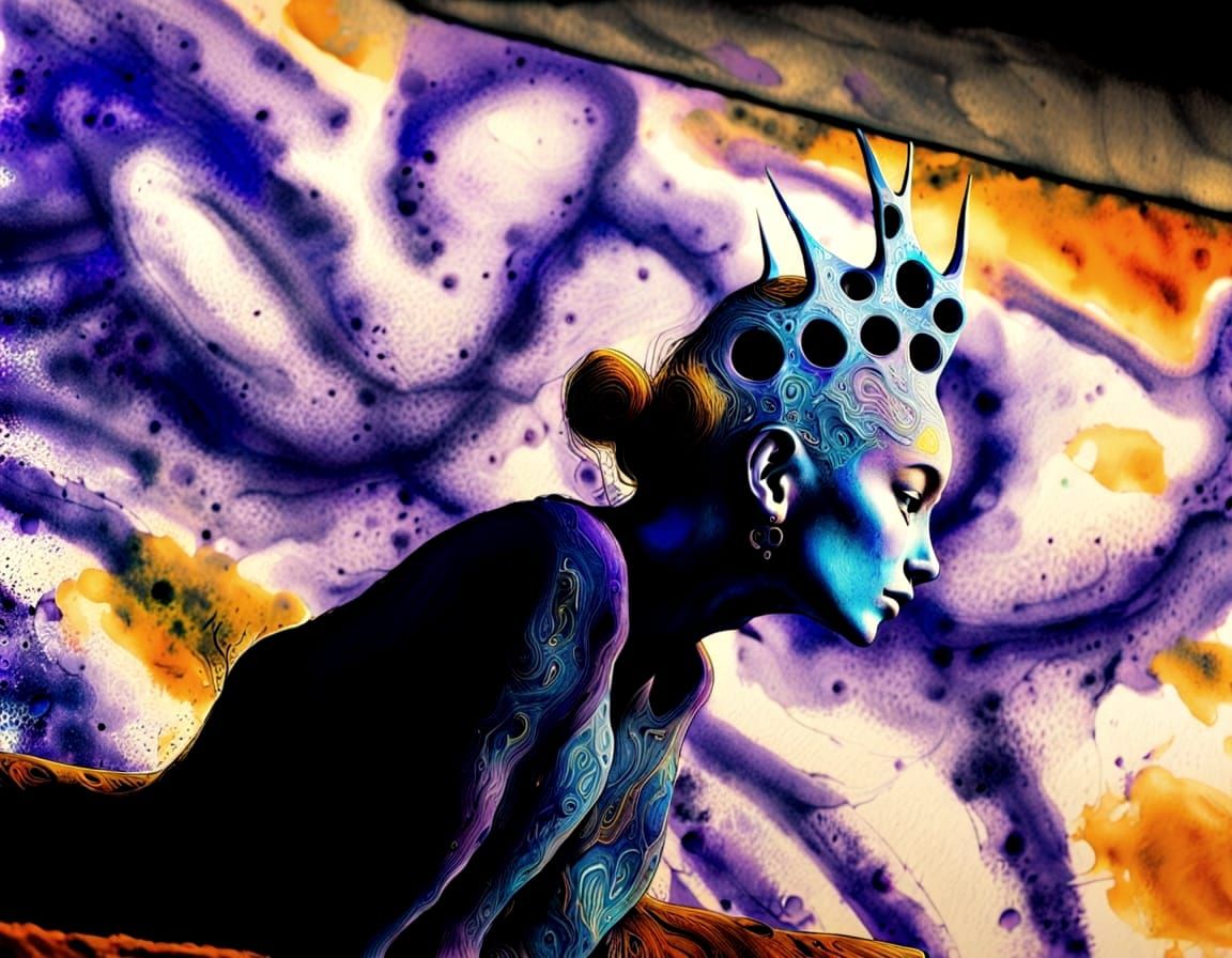 Abstract Asemic Drawing from the Subconscious Mind