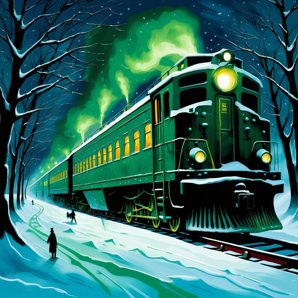 Ethereal Train Rides Through a Haunted Winter Storm in Expre...