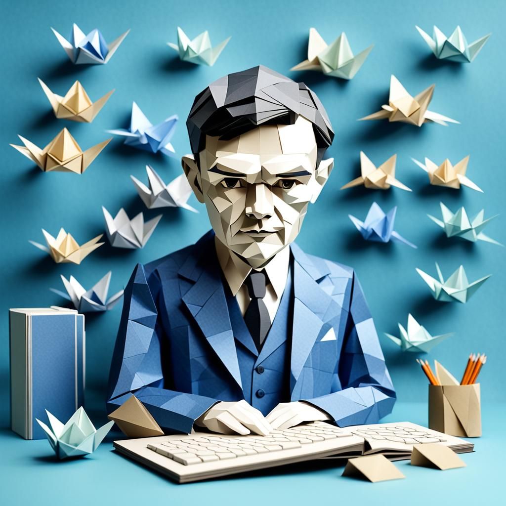 Alan Turing Made of Paper