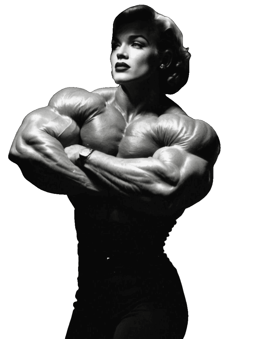 Marilyn Monroe as Bodybuilder