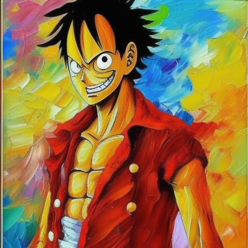 Luffy in Expressionist Neo-Impressionism Style