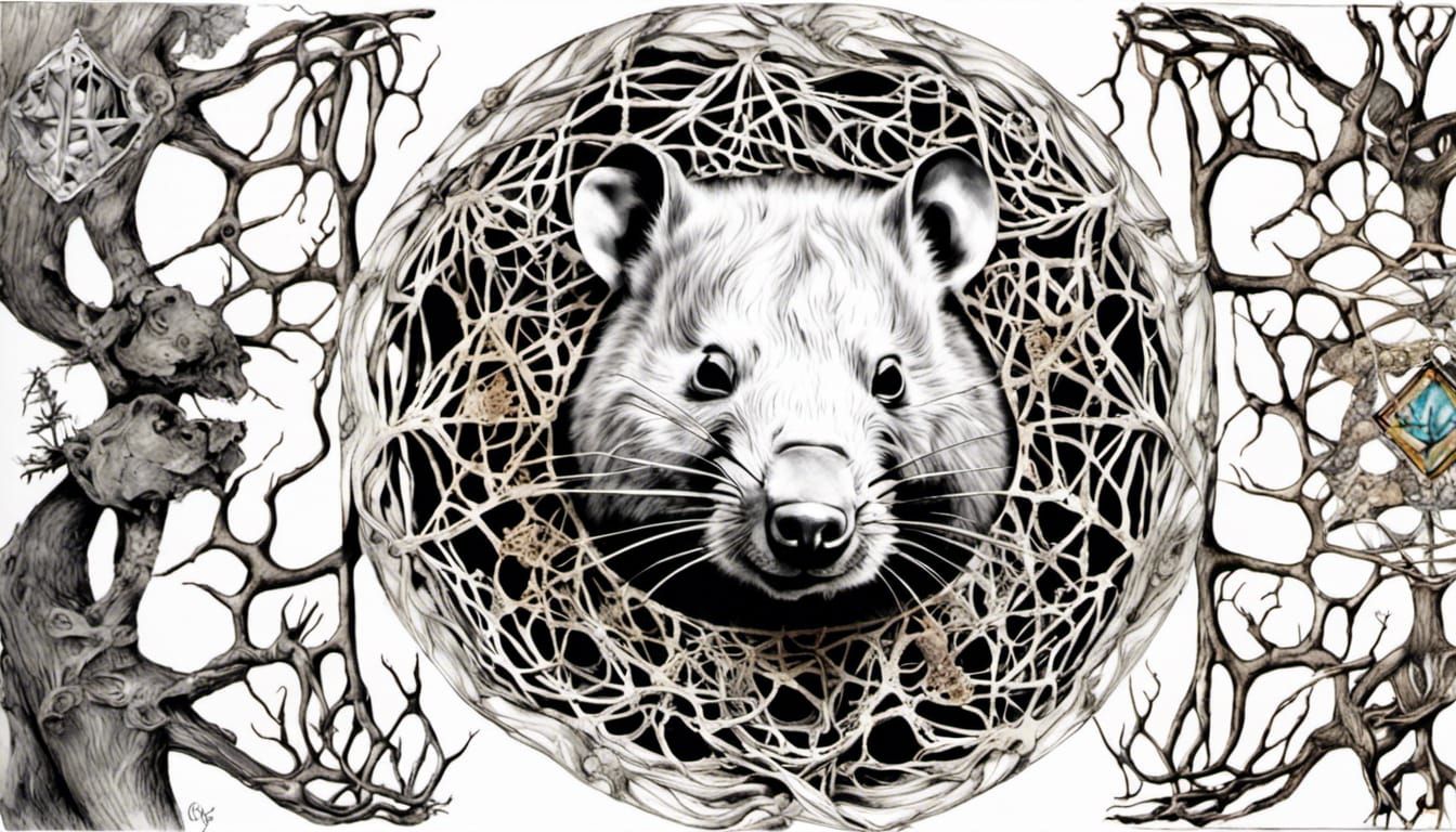 Wombat in Fractal Geometry Landscape