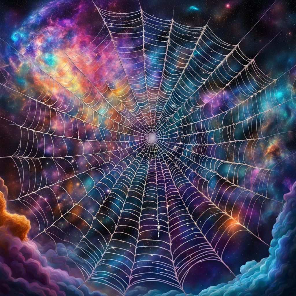 Cosmic Spider Web Captures Space Dust