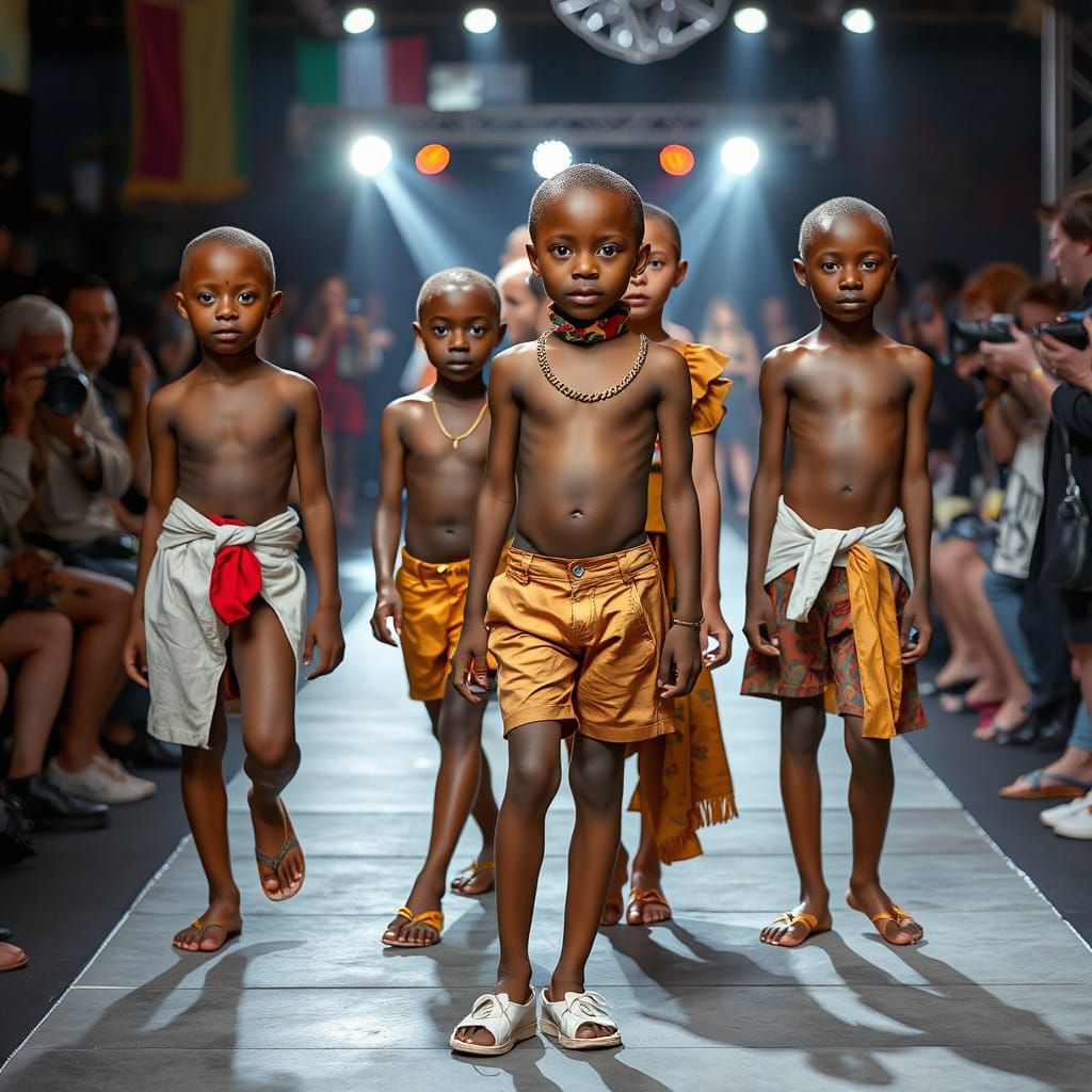 Starving Children in Haute Couture: A Haunting Fashion Image
