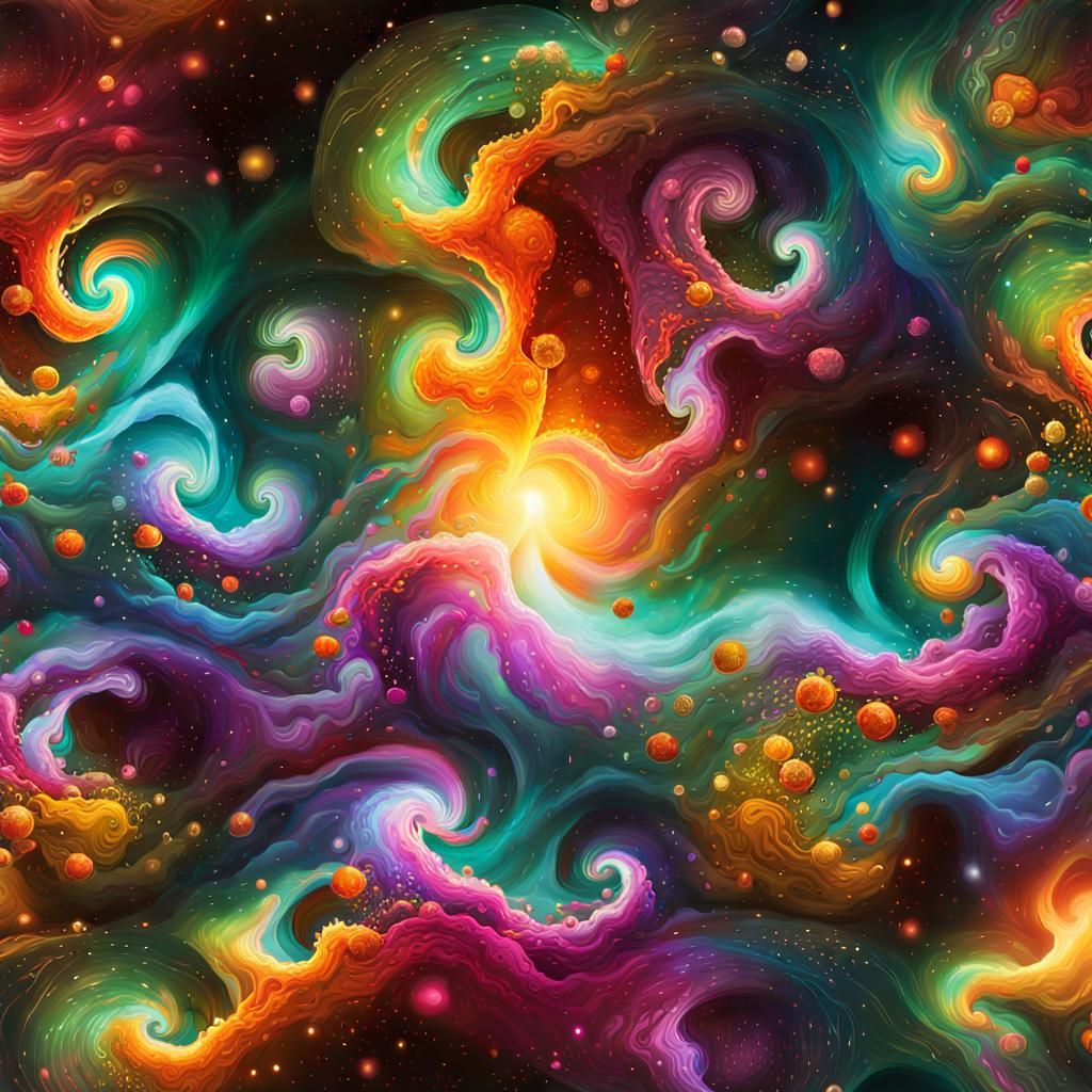 Galactic Cosmic Abstract in Dreamcore Style