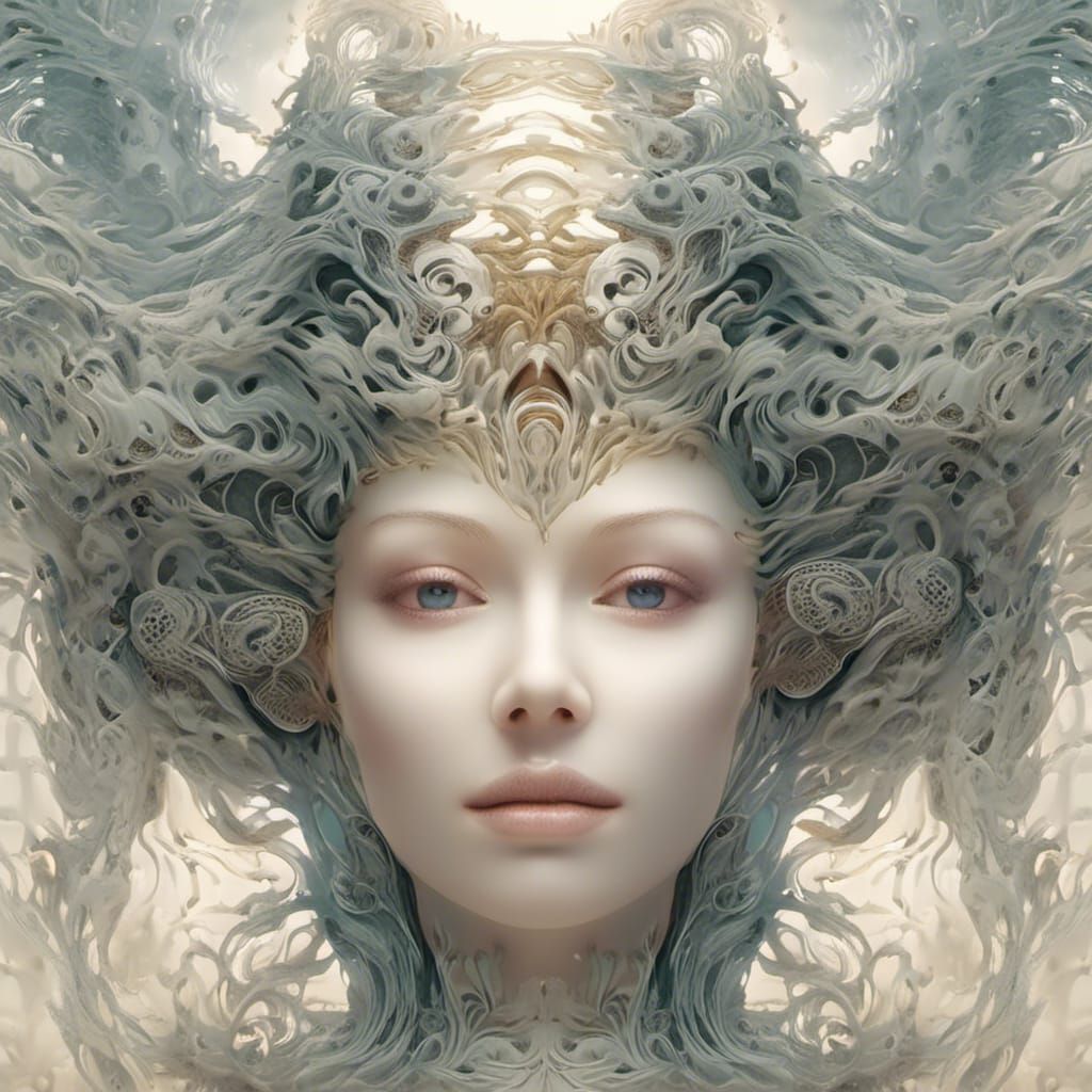 Mystical Storyteller Portrait in Hybridcore Style