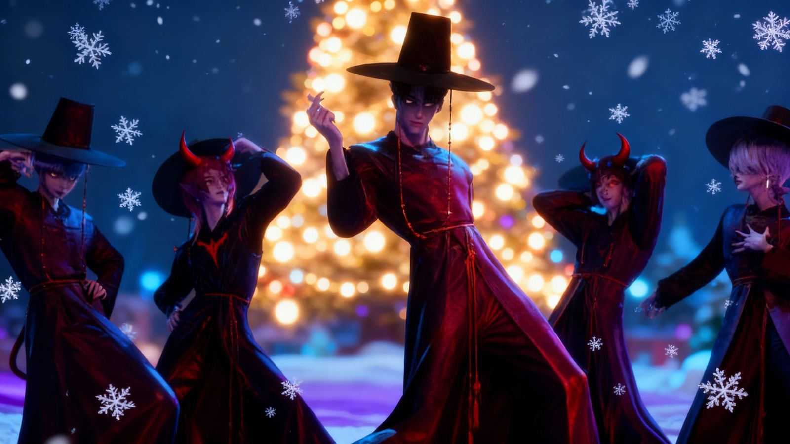 Saja Boys Perform Christmas Spectacular in Demon Costumes