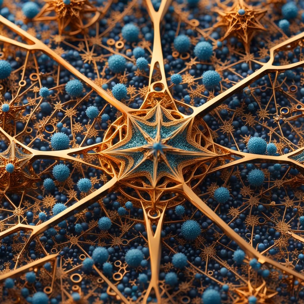 Surreal Microcosm in Islamic Geometric Art Style