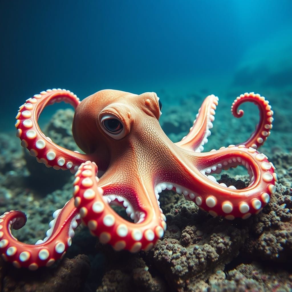 Octopus in Underwater Photography Session