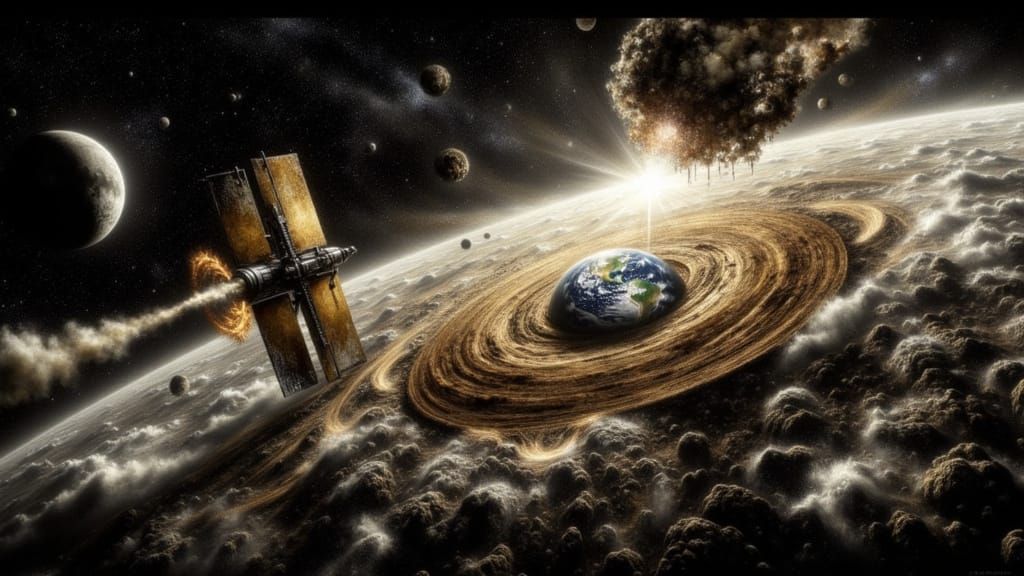 Spacecraft Deploys Earth Portrait Amid Lunar Explosions