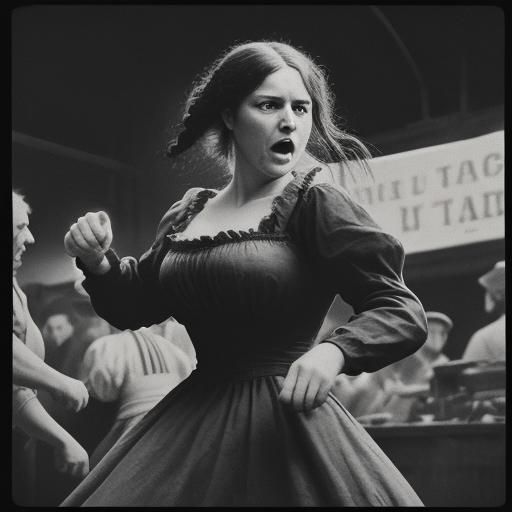 Berlin's Potato Uprising in 1840s Daguerreotype Style