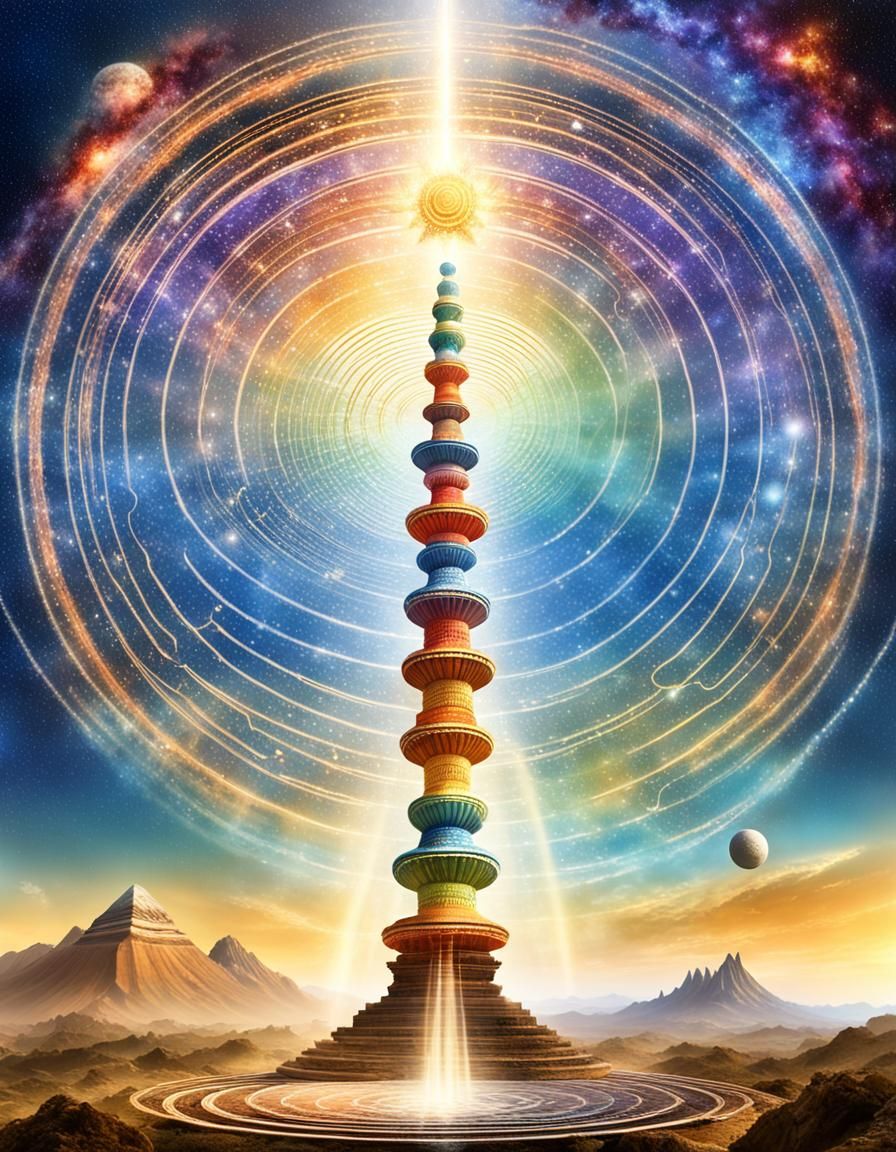 Energetic Spiral Vibrations Around a Central Pillar