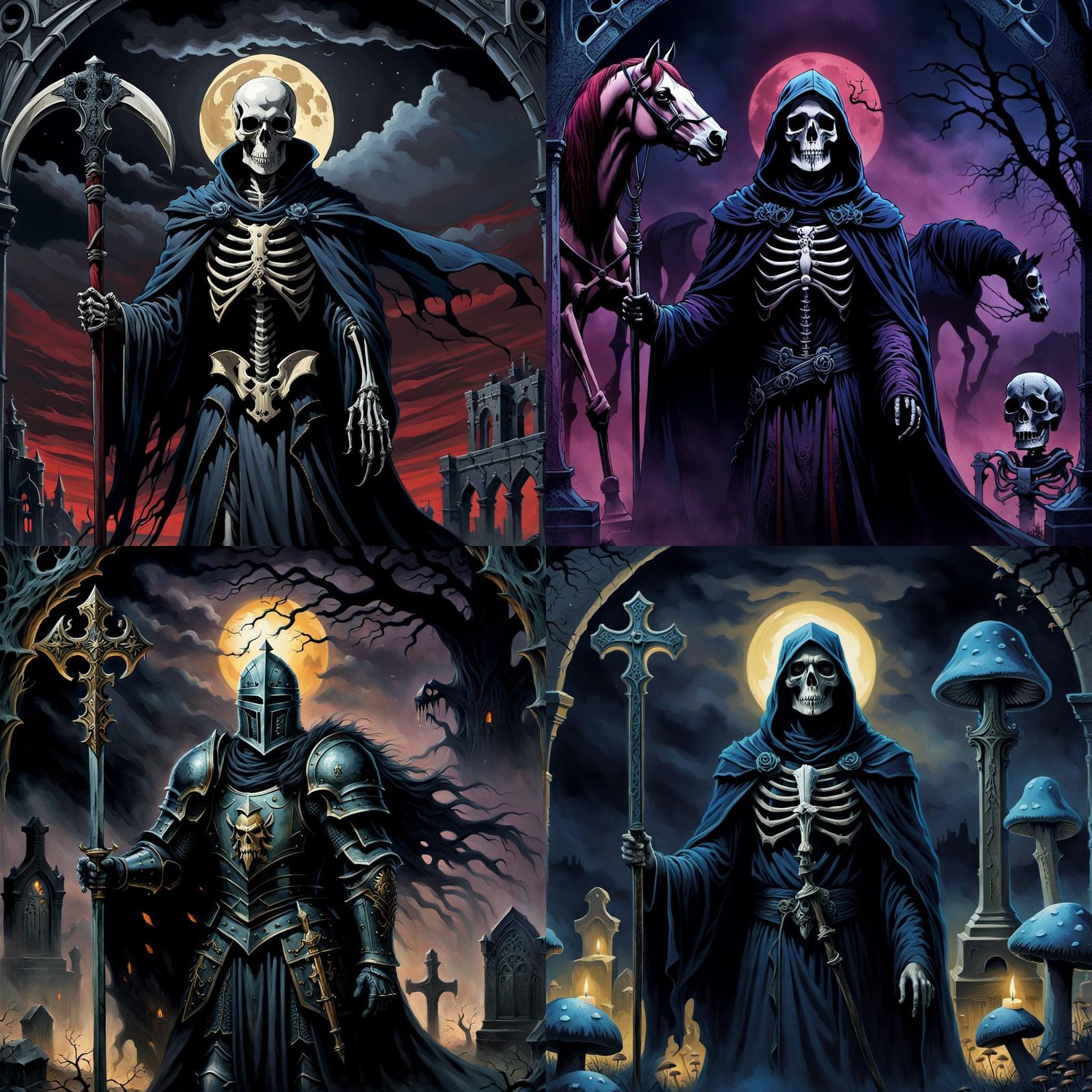 Dark Fantasy Tarot Card: Symbol of Death