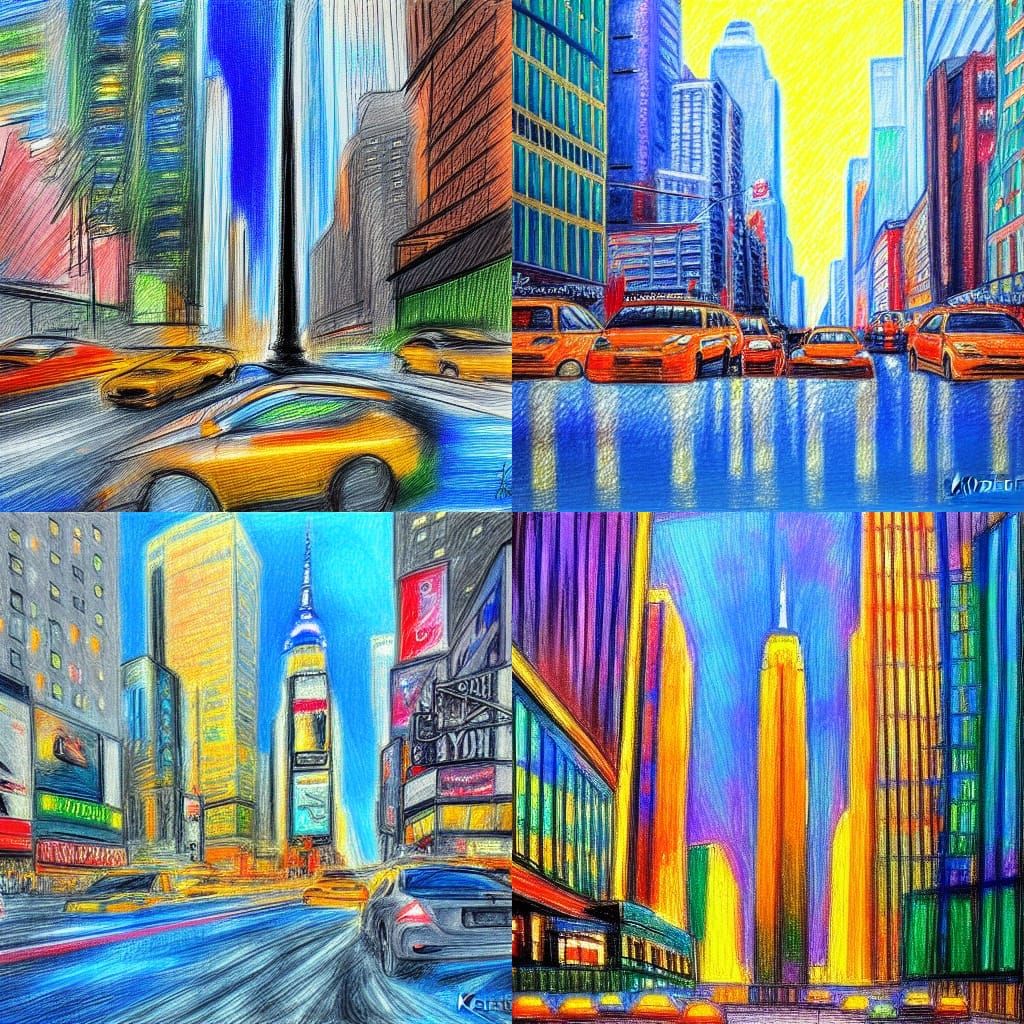 Impressionistic New York City Scape
