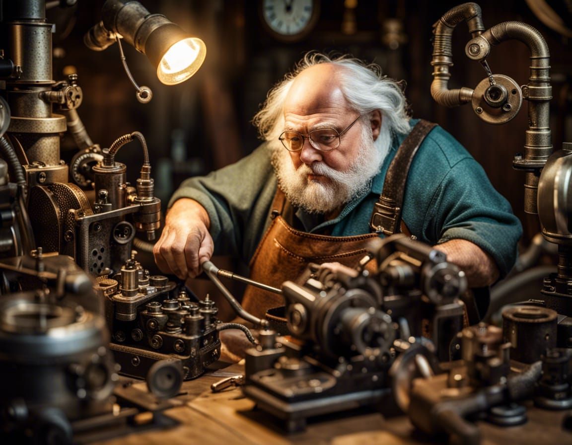 Steampunk Cat Assembler in Astral Style