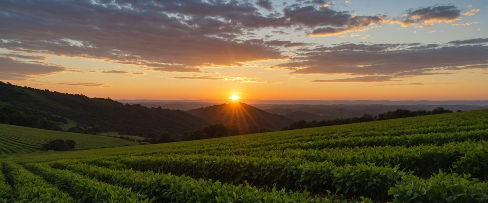 Vibrant Morning Light Fills the Sky