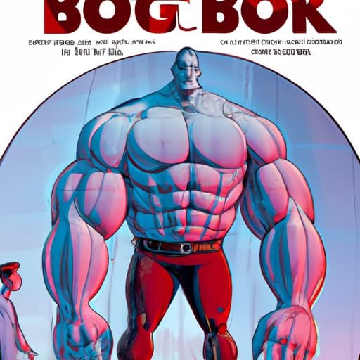 Muscular Character in Comic Book Art Style